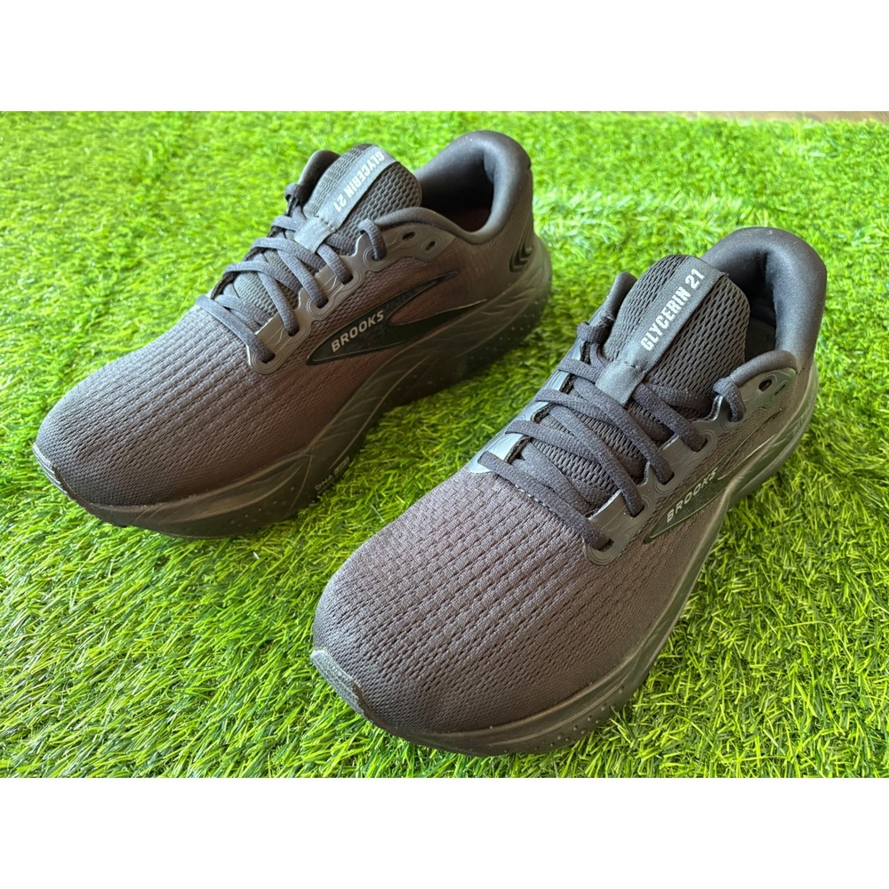 Brooks Glycerin 21 Mens Size 10 Running Shoes Black Black 1104191D020 Medium D